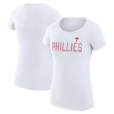 Philadelphia Phillies G-III 4Her by Carl Banks Women's Super-Slim Fit Lightweight Dot Print T-Shirt - MLB T-shirts