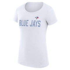 Toronto Blue Jays G-III 4Her by Carl Banks Women's Super-Slim Fit Lightweight Dot Print T-Shirt - MLB T-shirts