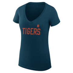 Detroit Tigers G-III 4Her by Carl Banks Women's Super-Slim Fit Lightweight Dot Print V-Neck T-Shirt - MLB T-shirts