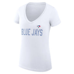 Toronto Blue Jays G-III 4Her by Carl Banks Women's Super-Slim Fit Lightweight Dot Print V-Neck T-Shirt - MLB T-shirts