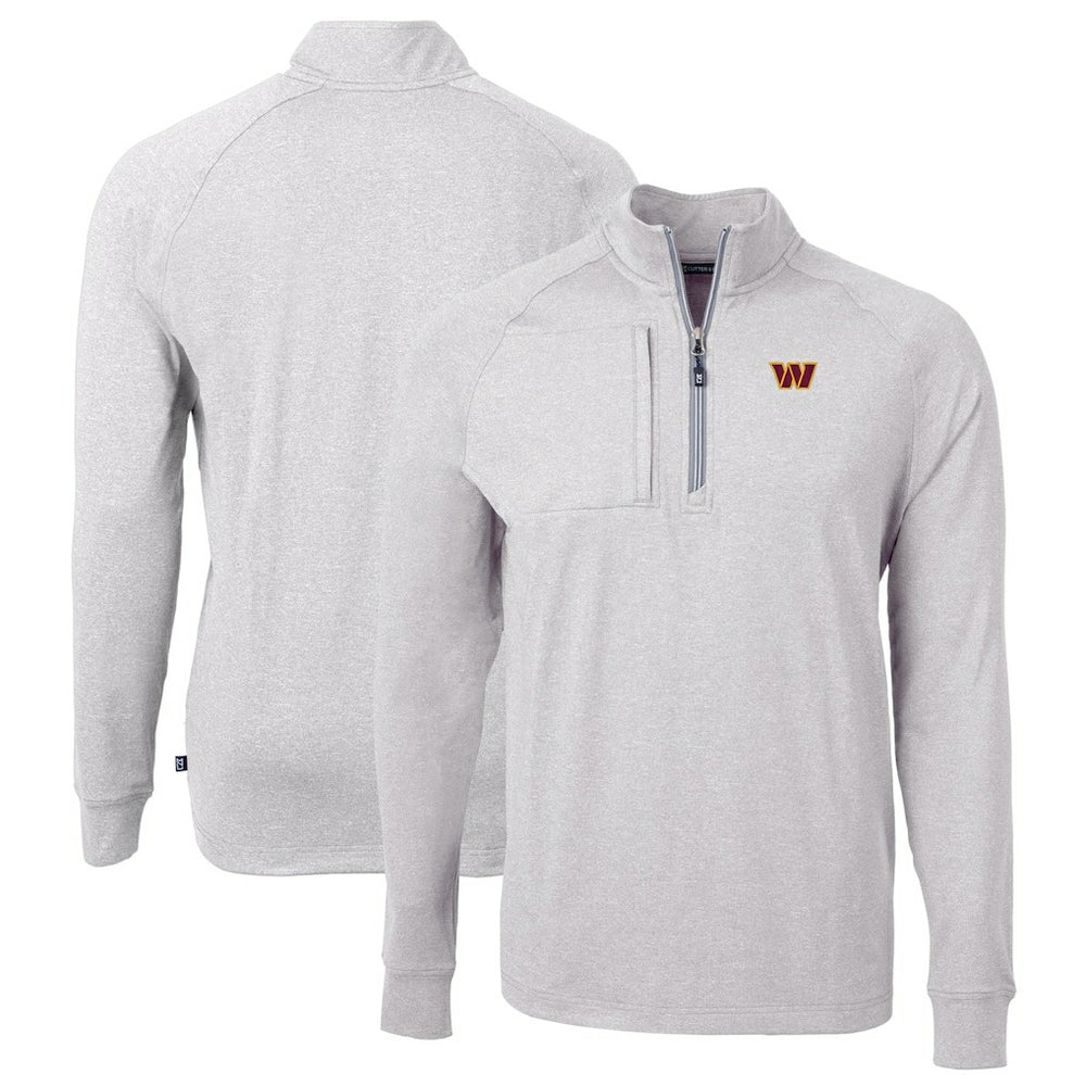 Washington Commanders Cutter & Buck Big & Tall Adapt Eco Knit Quarter-Zip Pullover Top | NFL On sale