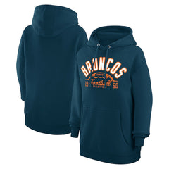Denver Broncos Starter Unisex Half Ball Team Fleece Pullover Hoodie | NFL Discount
