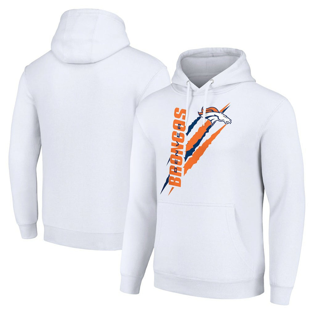 Denver Broncos Starter Unisex Color Scratch Fleece Pullover Hoodie | NFL New