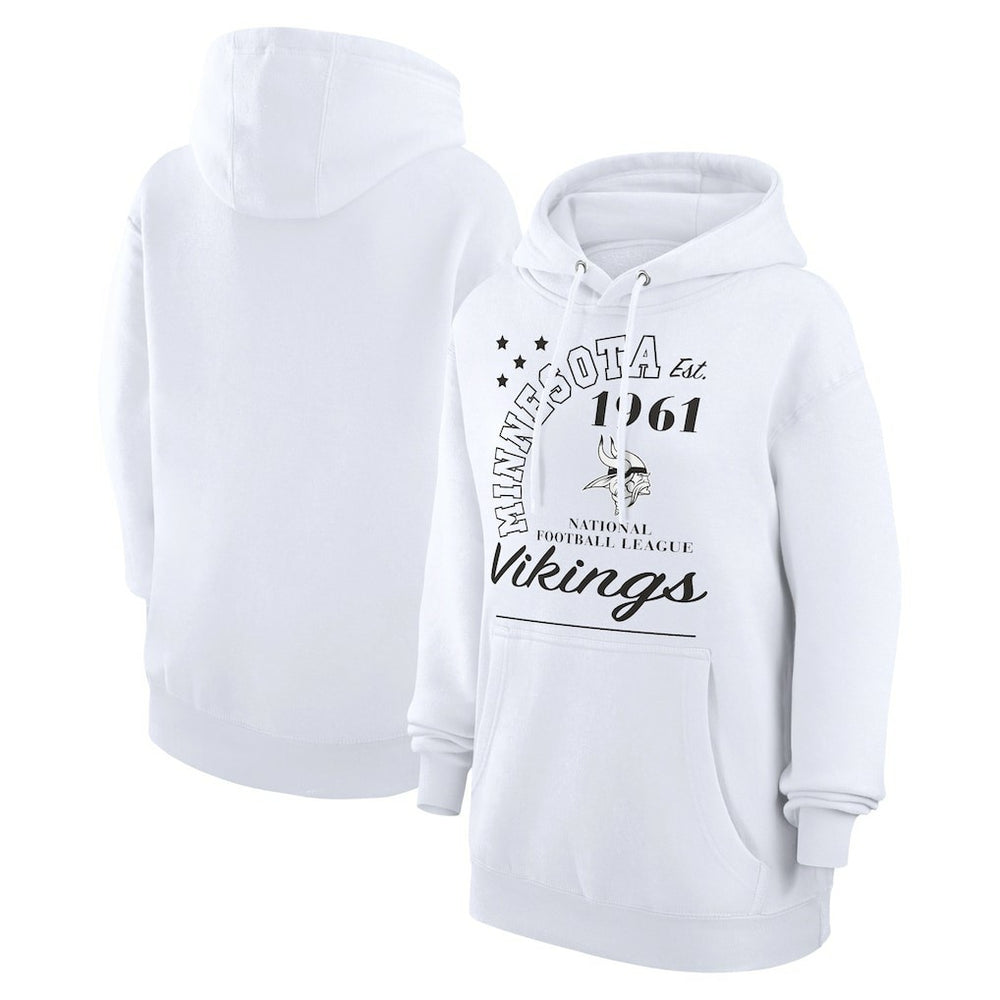 Minnesota Vikings Starter Unisex Arch Team Fleece Pullover Hoodie | NFL Hot