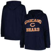Chicago Bears Women's Plus Size Heart and Soul V-Neck Pullover Hoodie | NFL Online