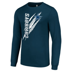 Dallas Cowboys Starter Color Scratch Long Sleeve T-Shirt | NFL Discount