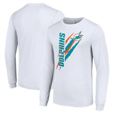 Miami Dolphins Starter Color Scratch Long Sleeve T-Shirt | NFL New