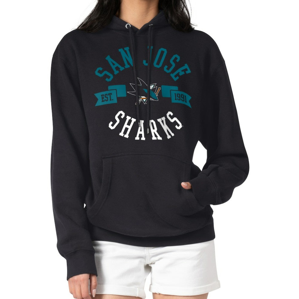 San Jose Sharks G-III 4Her by Carl Banks Women's City Graphic Fleece Pullover Hoodie - NHL Hoodies