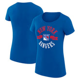 New York Rangers G-III 4Her by Carl Banks Women's Super-Slim Fit Lightweight City Graphic Sport Crewneck T-Shirt - NHL T-shirts