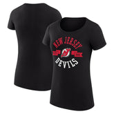 New Jersey Devils G-III 4Her by Carl Banks Women's Super-Slim Fit Lightweight City Graphic Sport Crewneck T-Shirt - NHL T-shirts