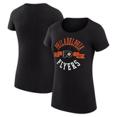 Philadelphia Flyers G-III 4Her by Carl Banks Women's Super-Slim Fit Lightweight City Graphic Sport Crewneck T-Shirt - NHL T-shirts