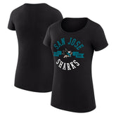 San Jose Sharks G-III 4Her by Carl Banks Women's Super-Slim Fit Lightweight City Graphic Sport Crewneck T-Shirt - NHL T-shirts