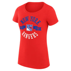 New York Rangers G-III 4Her by Carl Banks Women's Super-Slim Fit Lightweight City Graphic Sport Crewneck T-Shirt - NHL T-shirts
