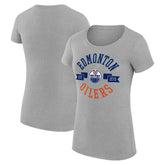 Edmonton Oilers G-III 4Her by Carl Banks Women's Super-Slim Fit Lightweight City Graphic Sport Crewneck T-Shirt - NHL T-shirts