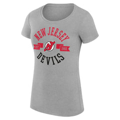 New Jersey Devils G-III 4Her by Carl Banks Women's Super-Slim Fit Lightweight City Graphic Sport Crewneck T-Shirt - NHL T-shirts