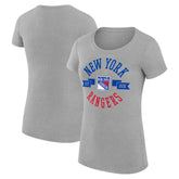 New York Rangers G-III 4Her by Carl Banks Women's Super-Slim Fit Lightweight City Graphic Sport Crewneck T-Shirt - NHL T-shirts