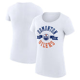 Edmonton Oilers G-III 4Her by Carl Banks Women's Super-Slim Fit Lightweight City Graphic Sport Crewneck T-Shirt - NHL T-shirts