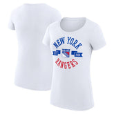 New York Rangers G-III 4Her by Carl Banks Women's Super-Slim Fit Lightweight City Graphic Sport Crewneck T-Shirt - NHL T-shirts