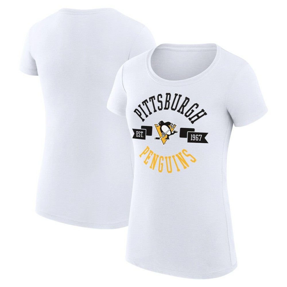 Pittsburgh Penguins G-III 4Her by Carl Banks Women's Super-Slim Fit Lightweight City Graphic Sport Crewneck T-Shirt - NHL T-shirts