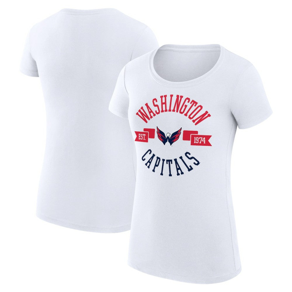Washington Capitals G-III 4Her by Carl Banks Women's Super-Slim Fit Lightweight City Graphic Sport Crewneck T-Shirt - NHL T-shirts