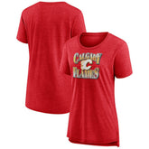 Calgary Flames Women's Crash the Net Tri-Blend T-Shirt - NHL T-shirts