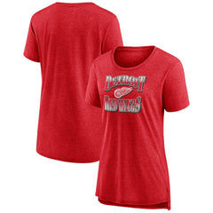 Detroit Red Wings Women's Crash the Net Tri-Blend T-Shirt - NHL T-shirts