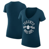 Toronto Maple Leafs G-III 4Her by Carl Banks Women's Super-Slim Fit Lightweight City Graphic V-Neck T-Shirt - NHL T-shirts