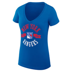 New York Rangers G-III 4Her by Carl Banks Women's Super-Slim Fit Lightweight City Graphic V-Neck T-Shirt - NHL T-shirts