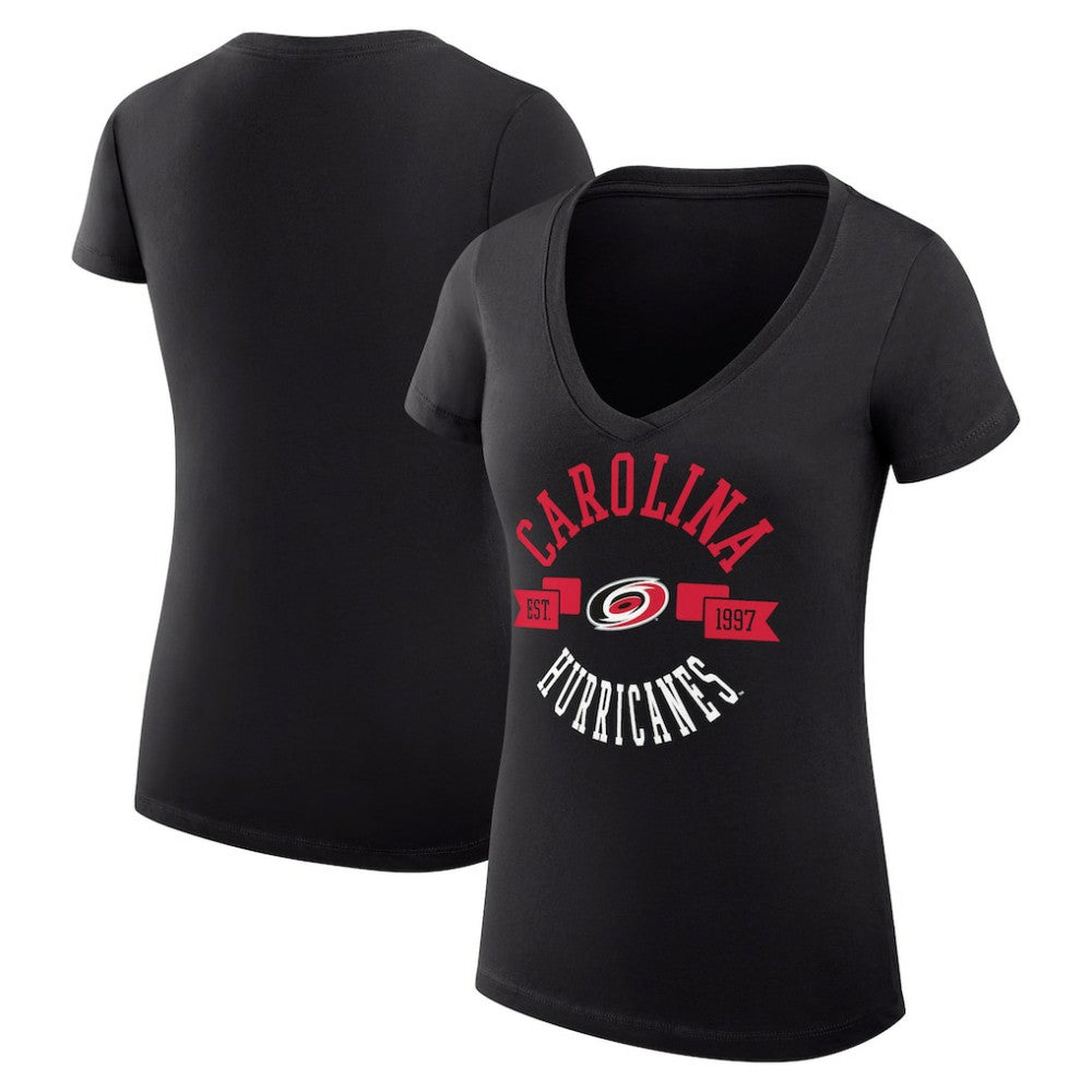 Carolina Hurricanes G-III 4Her by Carl Banks Women's Super-Slim Fit Lightweight City Graphic V-Neck T-Shirt - NHL T-shirts