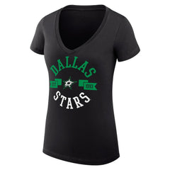 Dallas Stars G-III 4Her by Carl Banks Women's Super-Slim Fit Lightweight City Graphic V-Neck T-Shirt - NHL T-shirts