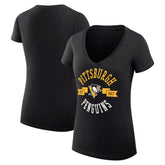 Pittsburgh Penguins G-III 4Her by Carl Banks Women's Super-Slim Fit Lightweight City Graphic V-Neck T-Shirt - NHL T-shirts