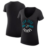 San Jose Sharks G-III 4Her by Carl Banks Women's Super-Slim Fit Lightweight City Graphic V-Neck T-Shirt - NHL T-shirts