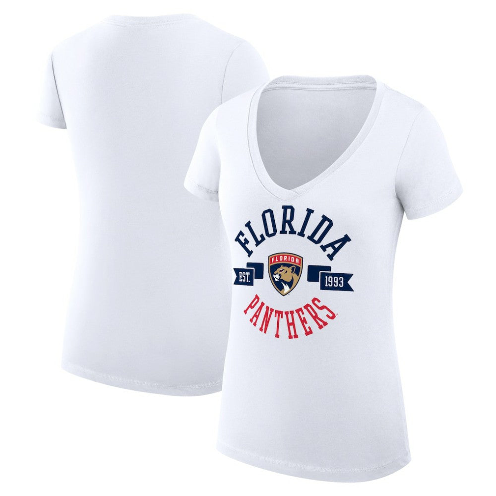 Florida Panthers G-III 4Her by Carl Banks Women's Super-Slim Fit Lightweight City Graphic V-Neck T-Shirt - NHL T-shirts