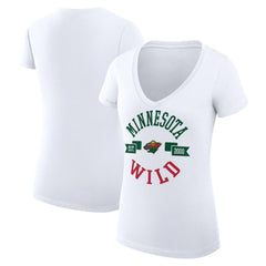 Minnesota Wild G-III 4Her by Carl Banks Women's Super-Slim Fit Lightweight City Graphic V-Neck T-Shirt - NHL T-shirts