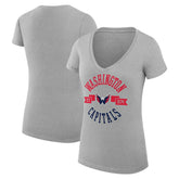 Washington Capitals G-III 4Her by Carl Banks Women's Super-Slim Fit Lightweight City Graphic V-Neck T-Shirt - NHL T-shirts