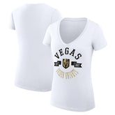 Vegas Golden Knights G-III 4Her by Carl Banks Women's Super-Slim Fit Lightweight City Graphic V-Neck T-Shirt - NHL T-shirts