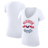 Washington Capitals G-III 4Her by Carl Banks Women's Super-Slim Fit Lightweight City Graphic V-Neck T-Shirt - NHL T-shirts