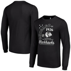 Chicago Blackhawks Starter Arch City Theme Graphic Long Sleeve T-Shirt - NHL T-shirts