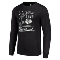 Chicago Blackhawks Starter Arch City Theme Graphic Long Sleeve T-Shirt - NHL T-shirts