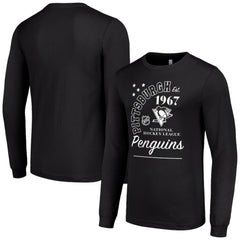 Pittsburgh Penguins Starter Arch City Theme Graphic Long Sleeve T-Shirt - NHL T-shirts