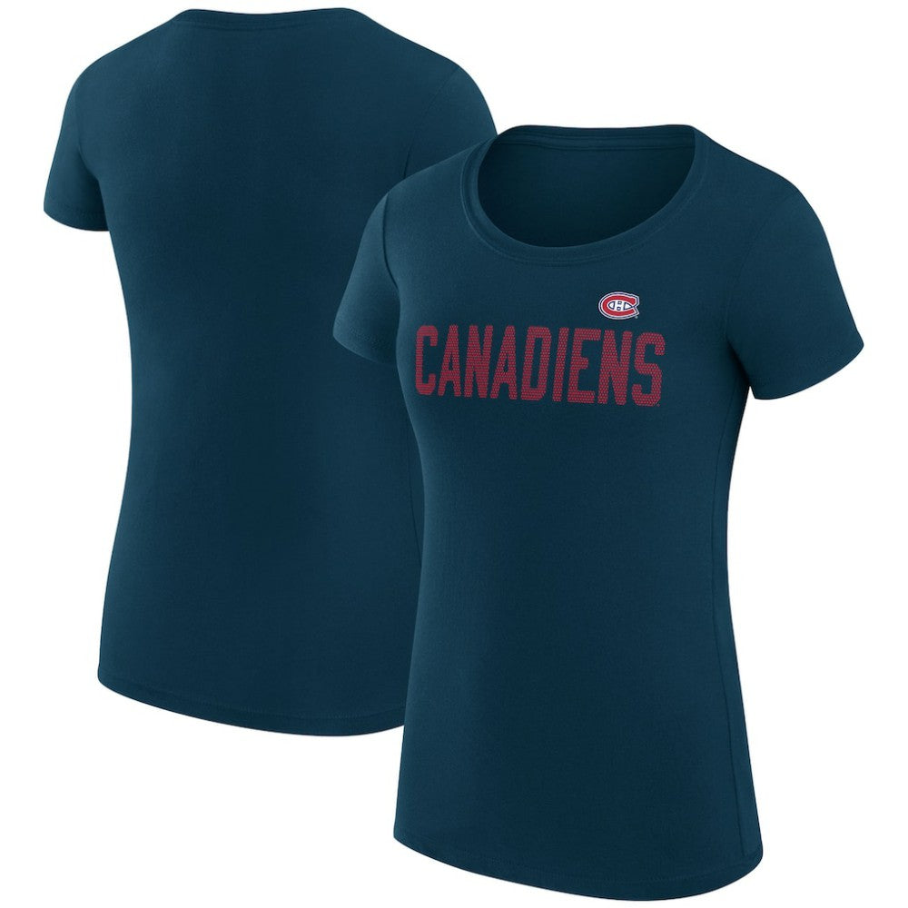 Montreal Canadiens G-III 4Her by Carl Banks Women's Super-Slim Fit Lightweight Dot Print Team T-Shirt - NHL T-shirts