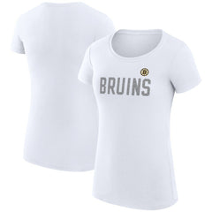 Boston Bruins G-III 4Her by Carl Banks Women's Super-Slim Fit Lightweight Dot Print Team T-Shirt - NHL T-shirts