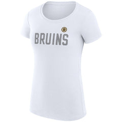 Boston Bruins G-III 4Her by Carl Banks Women's Super-Slim Fit Lightweight Dot Print Team T-Shirt - NHL T-shirts