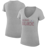 Colorado Avalanche G-III 4Her by Carl Banks Women's Super-Slim Fit Lightweight Dot Print Team V-Neck T-Shirt - NHL T-shirts
