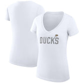 Anaheim Ducks G-III 4Her by Carl Banks Women's Super-Slim Fit Lightweight Dot Print Team V-Neck T-Shirt - NHL T-shirts
