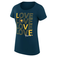 Navy Indiana Pacers G-III 4Her by Carl Banks Women's Super-Slim Fit Lightweight Basketball Love T-Shirt | NBA
