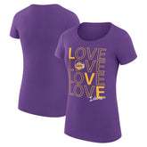 Purple Los Angeles Lakers G-III 4Her by Carl Banks Women's Super-Slim Fit Lightweight Basketball Love T-Shirt | NBA