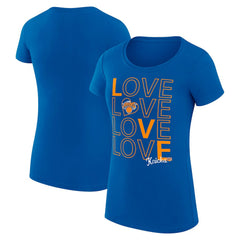 Royal New York Knicks G-III 4Her by Carl Banks Women's Super-Slim Fit Lightweight Basketball Love T-Shirt | NBA