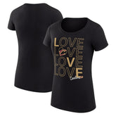 Black Cleveland Cavaliers G-III 4Her by Carl Banks Women's Super-Slim Fit Lightweight Basketball Love T-Shirt sale | NBA