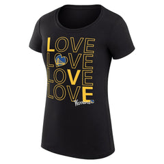 Black Golden State Warriors G-III 4Her by Carl Banks Women's Super-Slim Fit Lightweight Basketball Love T-Shirt sale | NBA